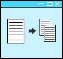 Minimalist Computer Window Illustration
