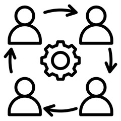 team building single icon