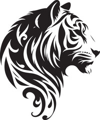 Tribal tiger head design. (1)