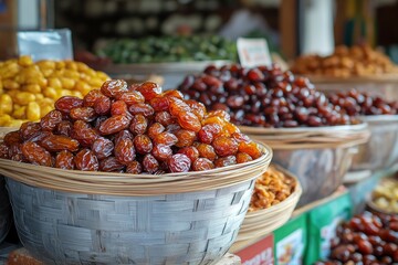 Delicious Sukari dates ( kurma sukari ) Much sought after during the month of Ramadan as a dish to with generative ai