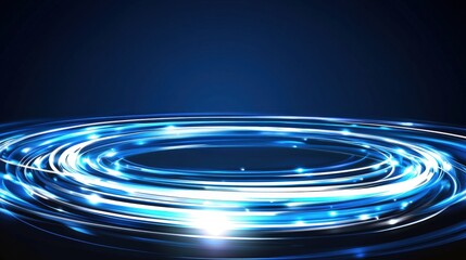 Abstract blue light swirl, futuristic background