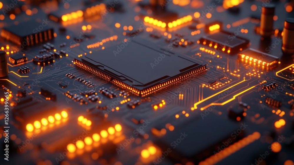 Poster illuminated circuit board with processor (1)
