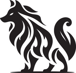 Tribal wolf stylized design.