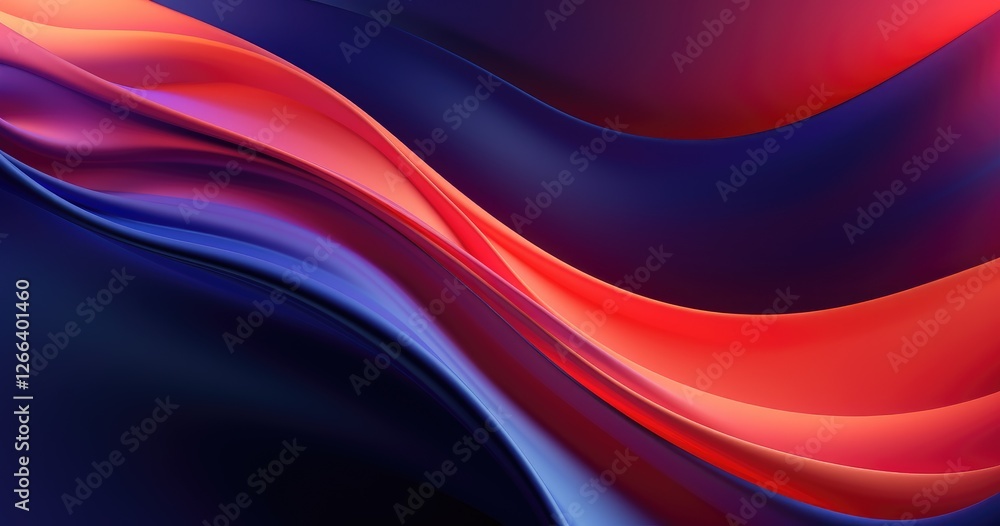 Poster abstract background with beautiful random gradient shapes, vector illustration, dark color palette