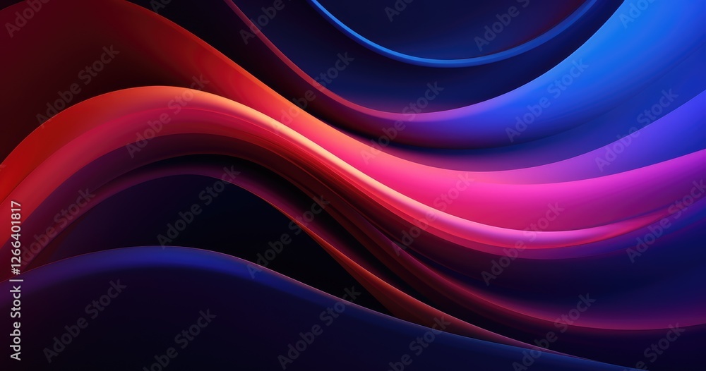 Poster abstract background with beautiful random gradient shapes, vector illustration, dark color palette
