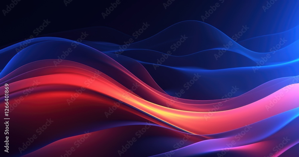 Poster abstract background with beautiful random gradient shapes, vector illustration, dark color palette