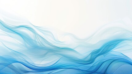 abstract background with blue and white wavy shapes on a white background in a soft light with blurred edges
