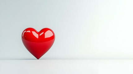 A red heart symbol of love and passion displayed on backgrounds of red, white, and wood