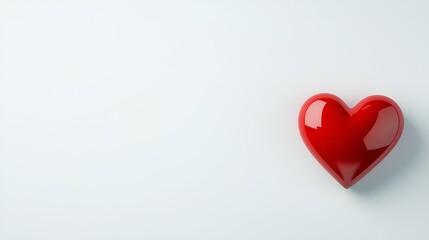 A red heart symbol of love and passion displayed on backgrounds of red, white, and wood