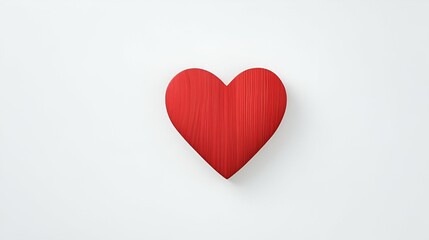 A red heart symbol of love and passion displayed on backgrounds of red, white, and wood