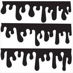 dripping liquid vector set