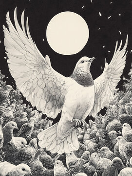 dove in the sky