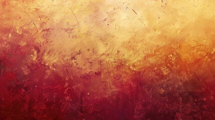 Obraz premium Abstract background with warm red and yellow tones, showcasing the texture of an oil painting
