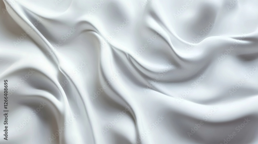 Poster elegant 3d render of a minimalist white background with subtle light gray futuristic waves, creating