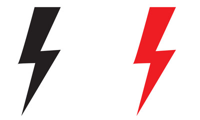 Comic icon lightning bolt elements. Flash sign charge or voltage, thunder and lightning strike in cartoon style. EPS 10/AI