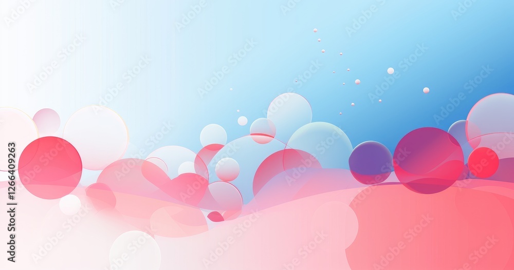 Poster abstract beautiful background with a gradient and circles, minimal design for presentation