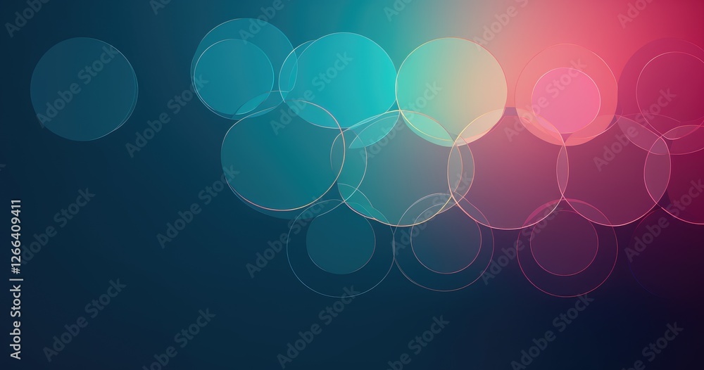 Poster abstract beautiful background with a gradient and circles, minimal design for presentation