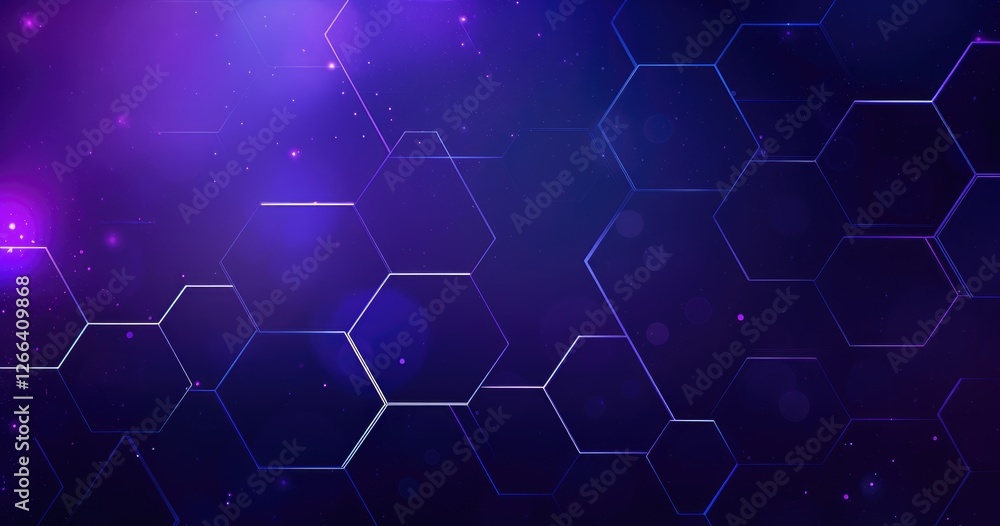 Poster abstract beautiful background with a hexagon pattern for technology, science or business concept