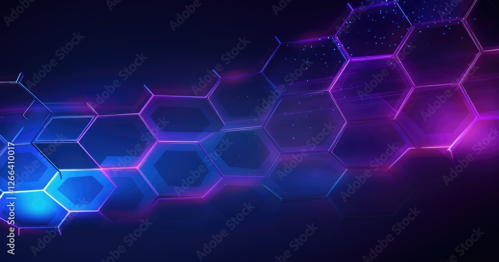 Poster abstract beautiful background with a hexagon pattern for technology, science or business concept