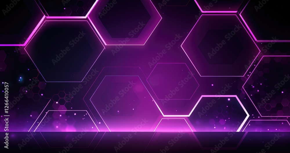 Poster abstract beautiful background with a hexagon pattern for technology, science or business concept