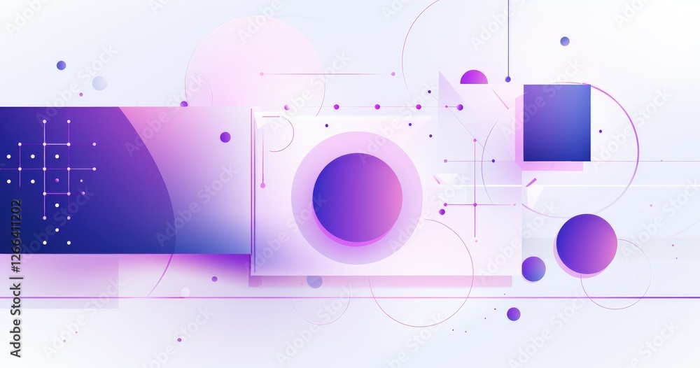 Aufkleber abstract beautiful background with geometric shapes and lines, minimalistic design for banner or pre