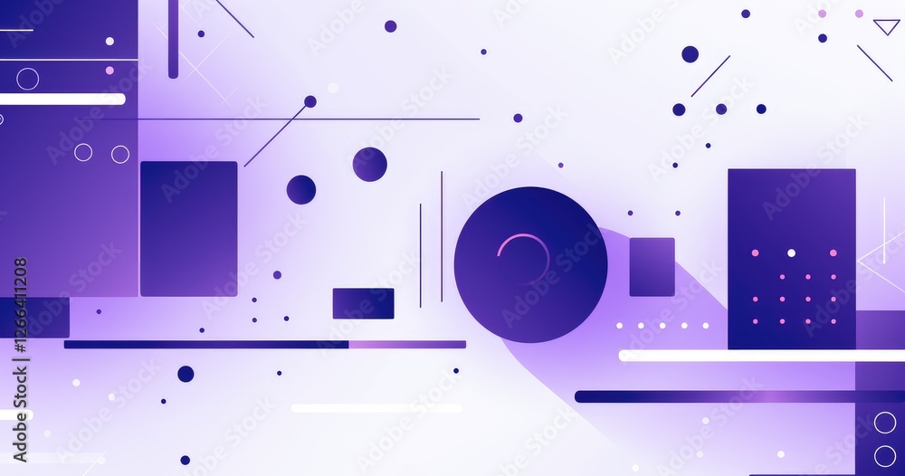 Aufkleber abstract beautiful background with geometric shapes and lines, minimalistic design for banner or pre