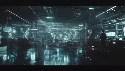 Digital Data Analyst in Futuristic Tech Facility