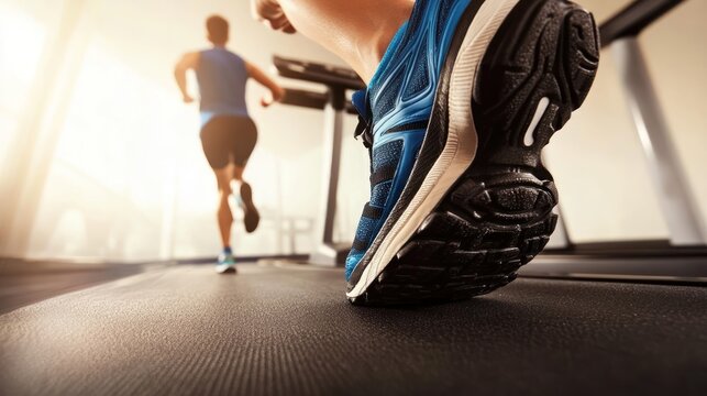 Runner's Focus: Treadmill Intensity and Determination