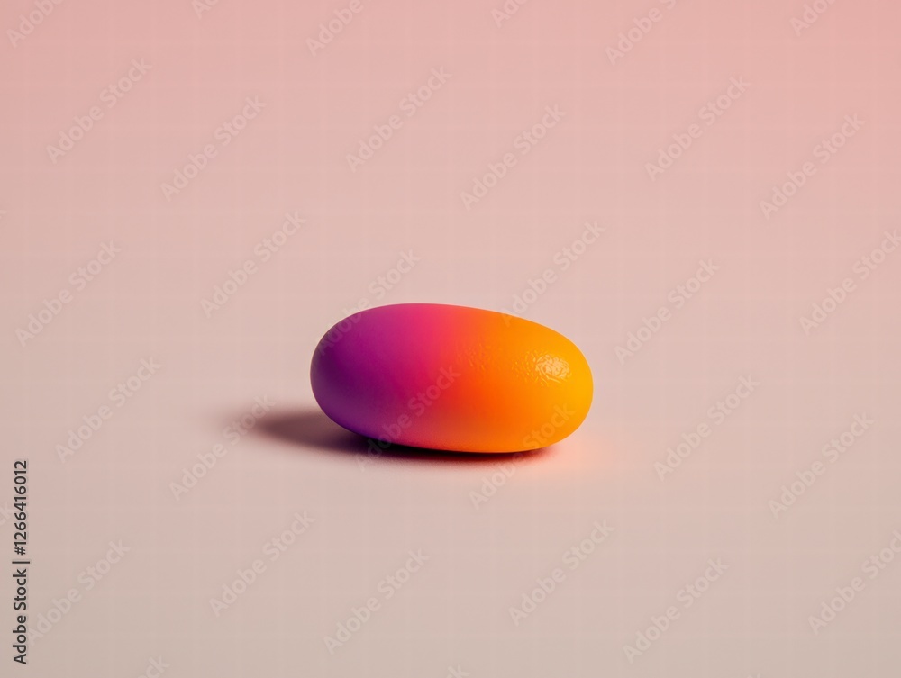 Poster gradient orb: a vibrant, ombre orb transitions seamlessly from deep purple to bright orange, creatin
