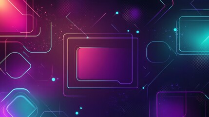 Abstract Colorful Background with Geometric Shapes and Light Effects