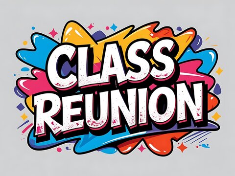 Class Reunion Announcement Colorful Design