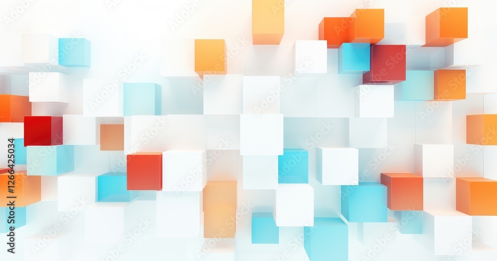 Aufkleber abstract beautiful random background with squares and blocks, minimalistic design. the geometric pat