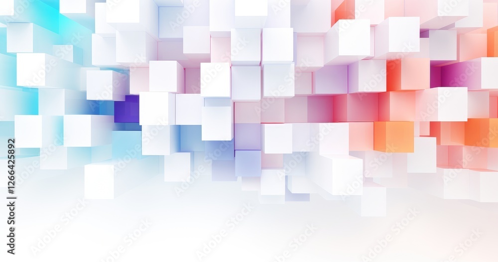 Aufkleber abstract beautiful random background with squares and blocks, minimalistic design. the geometric pat