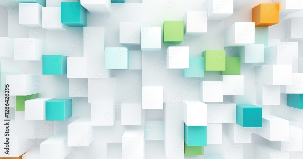 Aufkleber abstract beautiful random background with squares and blocks, minimalistic design. the geometric pat