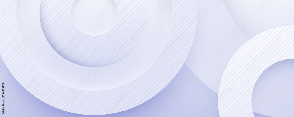 Leinwandbilder Abstract design featuring overlapping circular shapes in soft pastel colors, creating a serene background