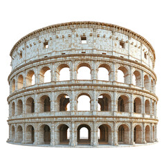Obraz premium Isolated Historical Amphitheater with Arches from Ancient Rome Showcasing Architectural Marvel and Cultural Heritage