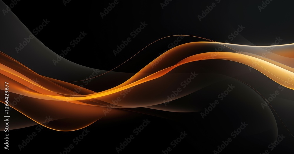 Poster abstract beautiful color background with waves, golden lines for an elegant design template
