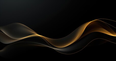 Abstract beautiful color background with waves, golden lines for an elegant design template