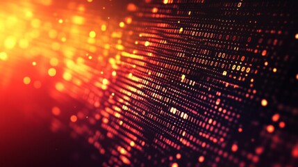 Abstract digital data background featuring futuristic network connections, flowing binary code, and high-tech elements representing technological processes, cloud computing, cybersecurity, artificial 