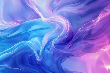 Abstract background of acrylic paint in blue and purple colors with waves