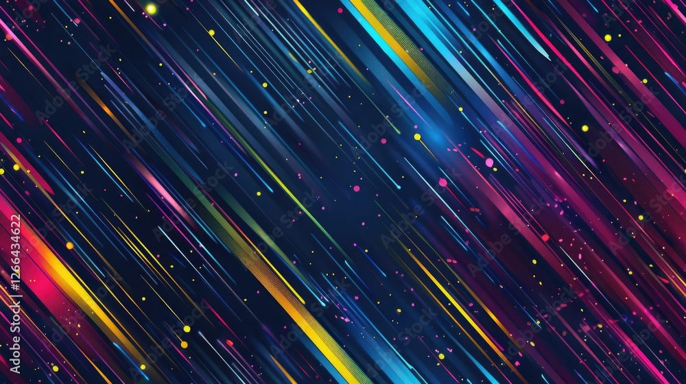 Poster abstract diagonal parallel rain of color, vector