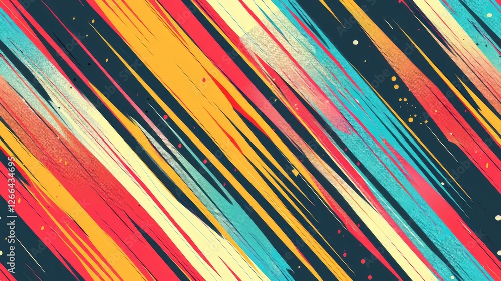 Poster abstract diagonal parallel rain of color, vector