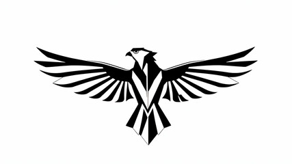 Fototapeta premium Black eagle logo vector
