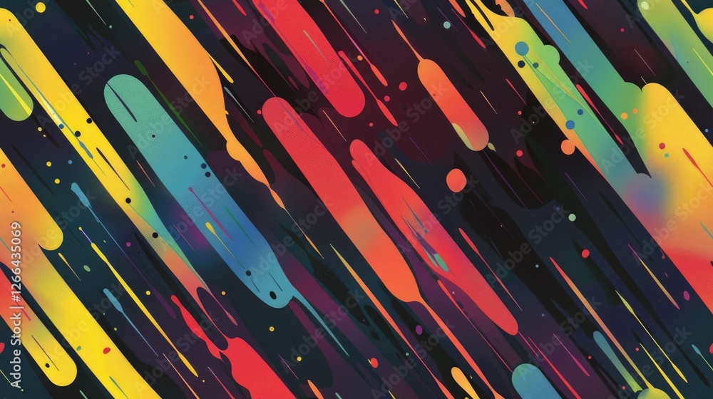 Poster abstract diagonal parallel rain of color, vector