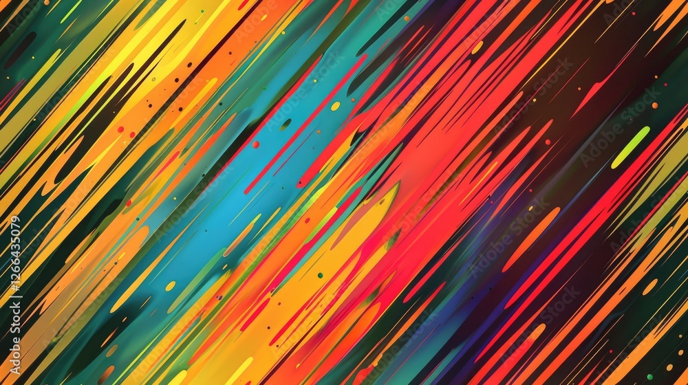 Poster abstract diagonal parallel rain of color, vector