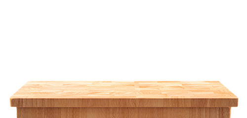 Selective focus. End grain wood table top background.For montage product display or design key visual.not ai generated