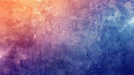Fototapeta premium abstract gradient background, blue and purple with orange color transition, grainy noise texture, grain filter effect