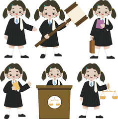cute kid in lawyer costume