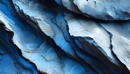 Dynamic blue rock formations earth’s crust abstract photography nature background aerial view geological concept