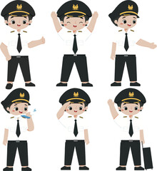 cute kid in pilot costume